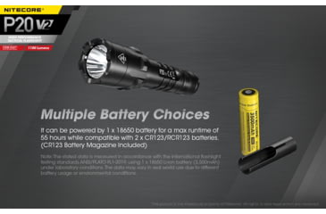 Image of Nitecore P20 V2 1100 Lumen LED Flashlight, Black, 6952506405930