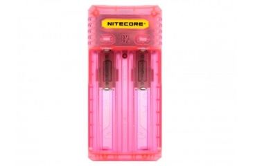 Image of Nitecore Q2 2-Bay Quick Charger for Li-Ion, IMR Batteries, Pinky Peach, Q2-PINK