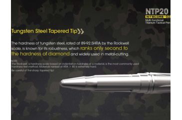 Image of Nitecore Tactical Pen, Titanium, Silver, NTP20