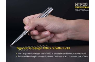 Image of Nitecore Tactical Pen, Titanium, Silver, NTP20