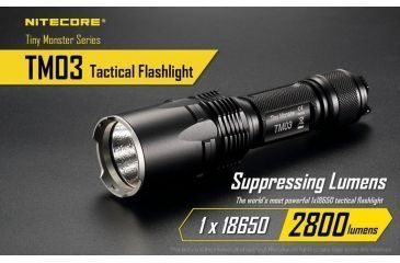 Image of Nitecore TM03 Tiny Monster Flashlight CREE XHP70 LED 2800 Lumens, Black NITECORE-TM03