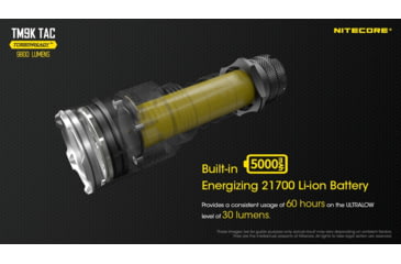 Image of Nitecore TM9K TAC 9800 Lumen USB-C Rechargeable Flashlight, Black, 6952506406746