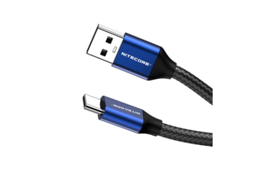 Image of Nitecore UAC20 3.3ft USB Type C 3A Fast Charging Cable, Blue, 6952506493272