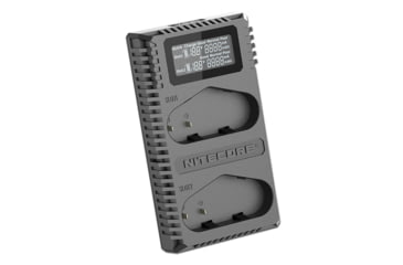 Image of Nitecore UCN4 PRO Dual-Slot USB QuickCharge 2.0 Charger for Canon LP-E4 &amp; LP-E4N Camera Batteries, Black, 6952506493050