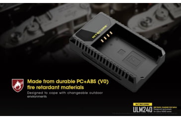 Image of Nitecore ULM240 Leica Digital USB Battery Charger for BP-SCL2 Camera Batteries, Black, 6952506491810