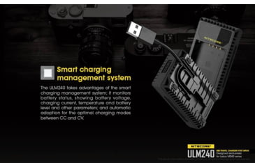 Image of Nitecore ULM240 Leica Digital USB Battery Charger for BP-SCL2 Camera Batteries, Black, 6952506491810
