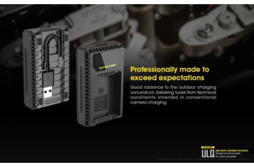 Image of Nitecore ULQ Leica Digital USB Battery Charger for BP-DC12 Camera Batteries, Black, 6952506491827