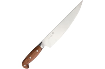 Image of No Box Tools Multipurpose Chefs Knife, 8 satin finish 5Cr15MoV stainless blade, Brown wood handle, 01-0001