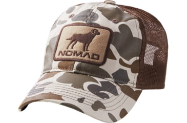 Image of Nomad Black Lab Patch Hat W/ Old School Camo Osfm