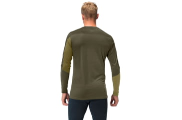 Image of Norrona Falketind Equaliser Merino Round Neck Shirt - Mens, Olive Drab/Olive Night, Small, 1820-22 3908 S