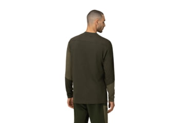 Image of Norrona Falketind Equaliser Merino Round Neck Shirt - Mens, Olive Night/Rosin, Extra Large, 1820-22-3319-XL