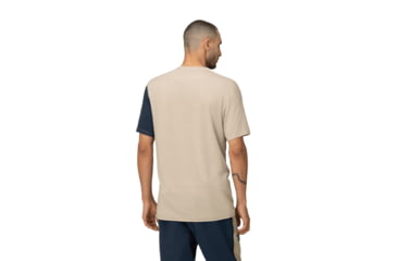 Image of Norrona Falketind Equaliser Merino T-Shirt - Mens, Indigo Night/Pure Cashmere, Extra Large, 1821-22-2017-XL