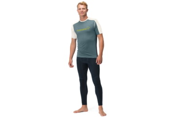 Image of Norrona Falketind Equaliser Merino T-Shirt - Mens, North Atlantic/Snowdrop, 2XL, 7042698472441