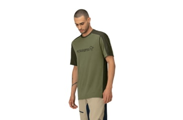 Image of Norrona Falketind Equaliser Merino T-Shirt - Mens, Olive Night/Rosin, Extra Large, 1821-22-3319-XL