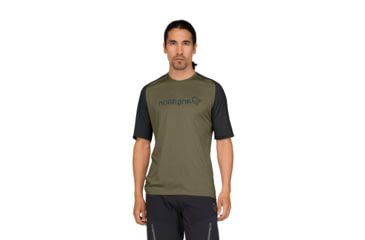 Image of Norrona Fjora Equaliser Lightweight T-Shirt - Mens, Olive Night, Small, 2233-25-3301-S