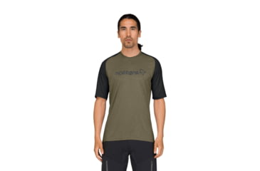 Image of Norrona Fjora Equaliser Lightweight T-Shirt - Mens, Olive Night, Small, 2233-25-3301-S