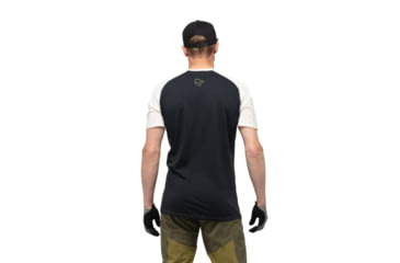 Image of Norrona Fjr Wool T-Shirt - Mens, Olive Drab/Caviar, Large, 7042698425584