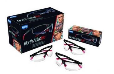 Image of North Safety Products/Haus Glasses Safety Blk/red Smk T5900LTKS, Unit EA