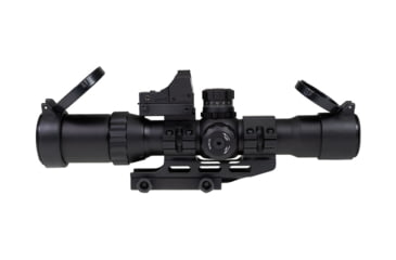 Image of Northtac Assault 1-4x28 Rifle Scope w/Micro Red Dot, 30mm Tube, Second Focal Plane, Mil Dot Reticle, Black, NT1428BH