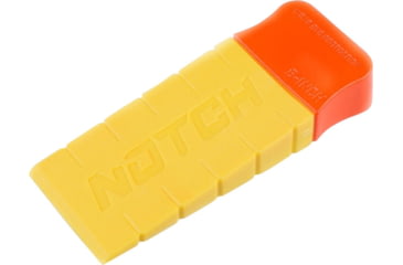 Image of Notch Equipment Felling Wedge, Yellow And Orange High Impact ABS Construction, Double Tapered, Textured Surface On Both Sides, Ruler Indicator On Side, 40078