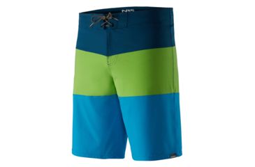 Image of NRS Benny Board Shorts - Men's, Blue/Green, 34, 10141.03.103