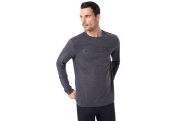 Image of Oakley SI Mark II Long Sleeve Tee - Mens, Jet Black Heather, 3XL, 457134-01S-XXXL