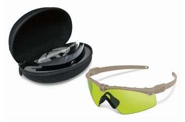 Image of Oakley SI Ballistic M Frame 3.0 Array Sunglasses,Dark Bone Frame,Shield Clear,Grey,Laser Lens OO9146-15