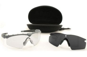 Image of Oakley SI Ballistic M Frame 2.0 Array Sunglasses, Grey Frame, Clear/Grey/Laser/Persimmon Lens, 11-428
