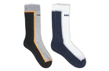 Image of Oakley SI Half Color Socks - Mens, White, Medium, 93276-100-M
