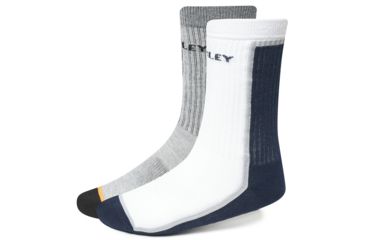 Image of Oakley SI Half Color Socks - Mens, White, Medium, 93276-100-M
