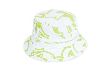 Image of Oakley SI Staple Graffiti Bucket Hat - Mens, Lime/White Graffiti P, Medium/Large, 912211-95B-95B-M/L