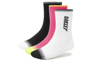 Image of Oakley SI Tnp Socks, 3 Pcs Pack - Mens, White, Large, 93306-100-100-L