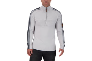 Image of Obermeyer Vince 1/2 Zip Sweater - Mens, Fog, Large, 26030-17001-L