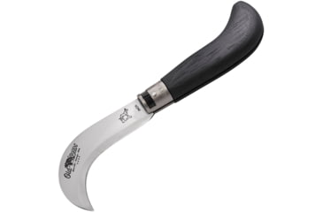 Image of OLD BEAR Pruning Knife Black Wood, 3.75 satin finish AISI 420 stainless blade, Black wood handle, 9747/21-MNK