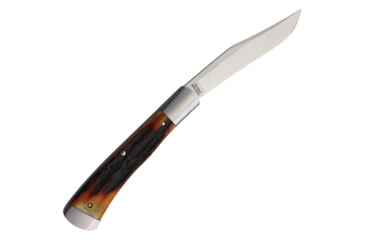 Image of Old School Knifeworks Ruple 1 Trapper Amber Stag
