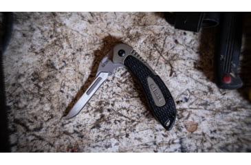 Image of Old Timer Interchangeable and Replaceable Folding Knife Kit, 3.3in, Stainless Steel Blade, 4.4in, TPE Rubber Handle, 1123115