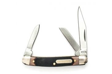 Image of Old Timer Old Timer Junior Folding Pocket Knife,2in Steel Clip,Sheepsfoot and Pen Blade,Sawcut Handle,Clam Package 108OTCP