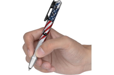 Image of Olight O Pen 3 EDC Pen with Tip and Clip Lights and Green Laser Pointer, Stars and Stripes, 6977261696249
