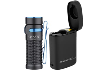 Image of Olight Baton 3 Premium Edition 1200 Lumens LED EDC Flashlight with Wireless Charging Case