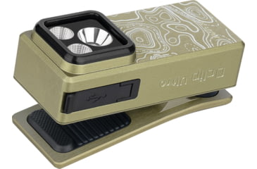 Image of Olight Olight Oclip Ultra USB-C Rechargeable 530 Lumen Clip-On LED Flashlight, Olive Topo, OCLIPULTRA
