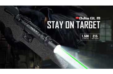 Image of Olight Odin GL M 1500 Lumens LED Rechargeable Rail Mount Flashlight w/Green Beam Combo