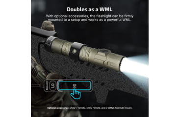 Image of Olight Warrior Ultra 21700 Lithium Ion 2500 Lumens LED Tactical Flashlight, OD Green, WARRIORULTRAOG