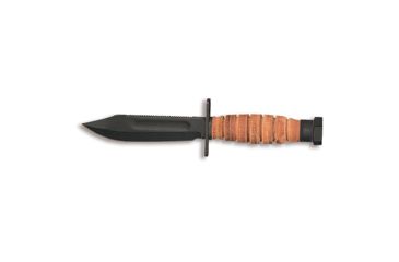 Image of Ontario Knife 499 Survival Knive w/ Sheath, 5in 1095 Carbon Steel Blade, Brown Handle, 6150