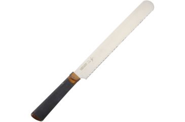 Image of Ontario Knife Agilite Bread Knife 2nd Fixed Blade Knife, 10in, Stainless Steel, Satin, Black, Transparent Handle ON2530SEC