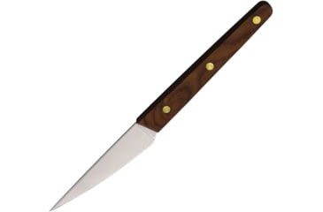 Image of Ontario Knife Robeson Steak Knife, 9.25in Overall, 4in Stainless Standard edge Blade, Brown Wood Handle, 6414KPSEC