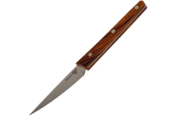 Image of Ontario Knife Robeson Serrated Steak Knife, 9.25in Overall, 4in Serrated Stainless Blade, Brown Wood Handle, 6414KSEC