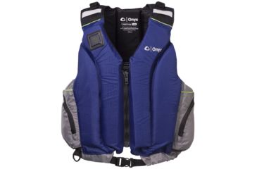 Image of ONYX 5010 Shoal Paddle Sports Vest, 2XL,3XL Size, Nylon Shoulders, Sapphire, Silver 5010SAP07