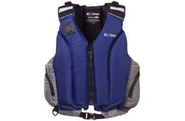 Image of ONYX 5010 Shoal Paddle Sports Vest, L , XL Size, Nylon Shoulders, Sapphire, Silver 5010SAP05