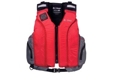 Image of ONYX 5030 Riverton Paddle Sports Vest, 2XL,3XL Size, Foam, Nylon Shoulders, Panel, Red, Gray 5030RED07