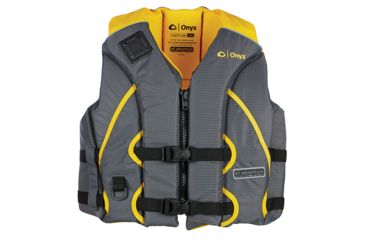 Image of Onyx Outdoor All Adventure Shoal Life Jacket - Adult S/M - Yellow/Grey 73384